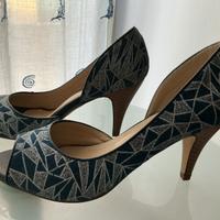 Scarpe donna fantasia blu OMG