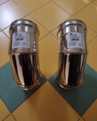 Tubo acciaio inox, curva 90° fi 10