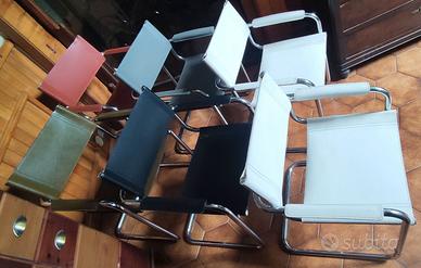 Set 6 Sedie Cantilever stile Bauhaus / Mart Stam