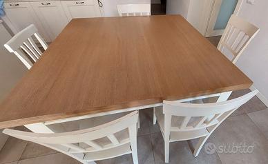 Tavolo quadro 140x140 estendibile