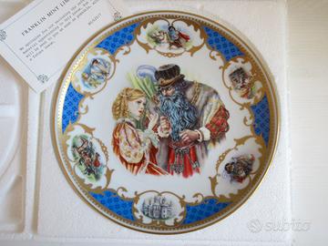 Piatto Favole. Porcellana Limoges 1983 con scatola