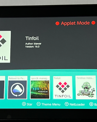 Nintendo Switch con vari giochi