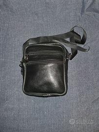 Borsa a spalla in vera pelle uomo