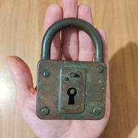 Grande Lucchetto antico metà 900 funzionante 