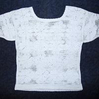 Maglia all'uncinetto A MANICHE CORTE, fatta a mano