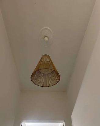 Lampade a sospensione vintage in rattan/bamboo