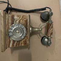 TELEFONO VINTAGE IN OTTONE E ONICE
