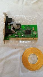 Scheda seriale PCI a 2 porte RS-232