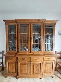 SET MOBILI SOGGIORNO SALA DA PRANZO VETRINA TAVOLO