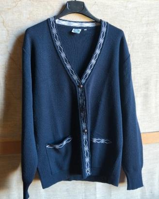 Cardigan vintage blu