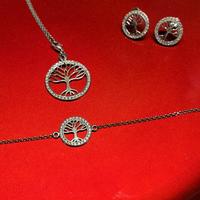 collana, bracciale e orecchini Albero della vita