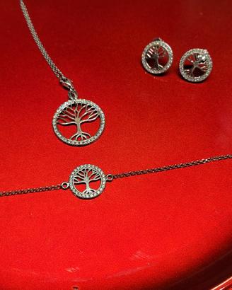 collana, bracciale e orecchini Albero della vita