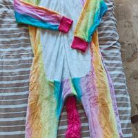 Costume / Pigiama unicorno arcobaleno tg XS