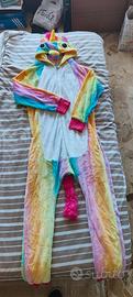 Costume / Pigiama unicorno arcobaleno tg XS
