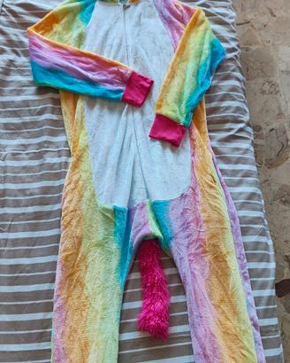 Costume / Pigiama unicorno arcobaleno tg XS