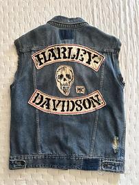 Gilet Harley-Davidson jeans denim uomo