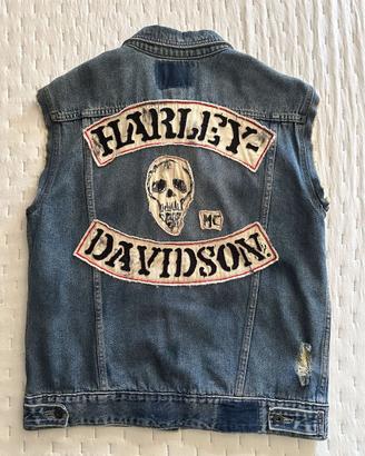 Gilet Harley-Davidson jeans denim uomo