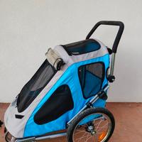 Passeggino / rimorchio per bicicletta per cani
