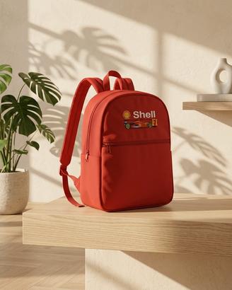 Zaino, Shell, F1, rosso, racing, logo