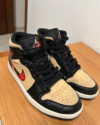 Jordan 1 Mid Tartan Swoosh