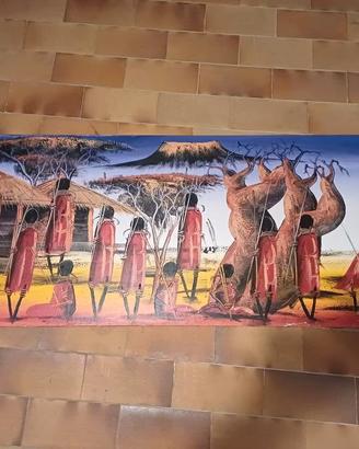 Quadro africano 150x60 cm