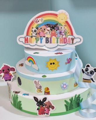torta decorativa in polistirolo tema Bing