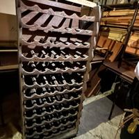 Rastrelliera porta vini in legno antico