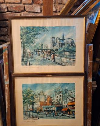 Coppia di stampe vintage d'arte (41x31 cm)