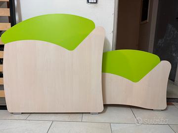 Struttura letto singolo con rete