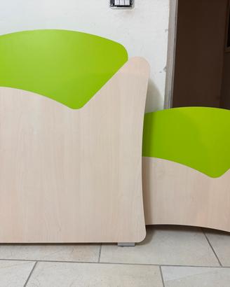 Struttura letto singolo con rete