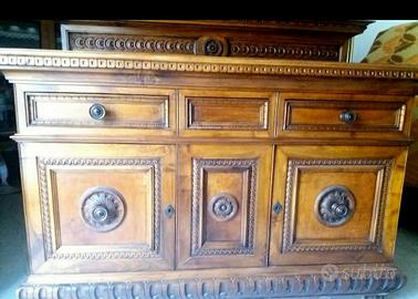 CREDENZA ANTICA IN NOCE MASSELLO DEI PRIMI DEL 900