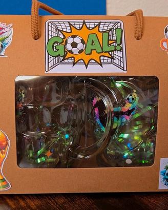 Set boccali da birra 550 ml tema calcio