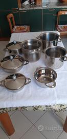 set pentole acciaio inox 18/10