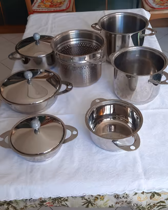 set pentole acciaio inox 18/10