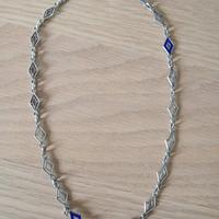 Collana Rombi Argento 800 & Smalto Blu