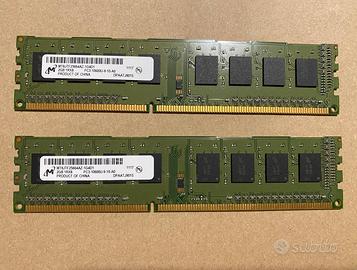  RAM DDR3 4GB (2x2GB) Micron 1333MHz - Kit Dual Ch