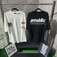 T-shirt nera S oversize off-white