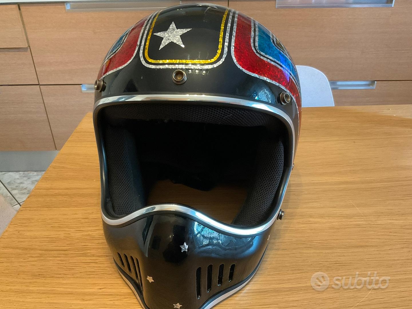 Casco per Harley Davidson, Casco moto in pelle marrone fatto a mano,  berretto da motociclista vintage, Regalo personalizzato per uomo, Casco in  pelle retrò Rider -  Italia