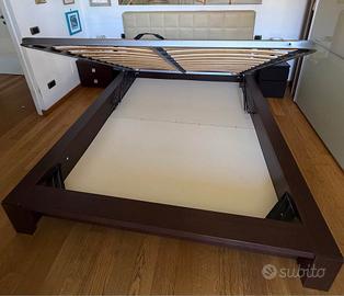 letto matrimoniale contenitore con rete ortopedic