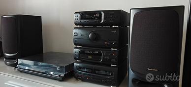 Impianto stereo Technics SC-CH404 con giradischi