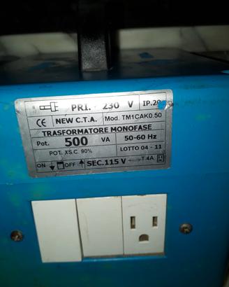trasformatore 220/115 volt
