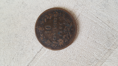 10 centesimi 1866 vitt. Emanuele II