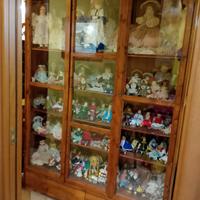 bambole di porcellana da collezione +vetrina