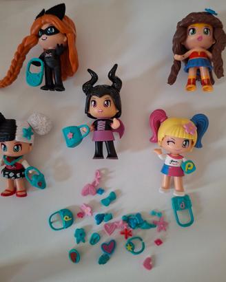 Stock 5 nuove bamboline Pinypon Powergirls 
