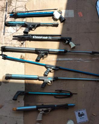 8 Fucili pesca vintage svuota garage