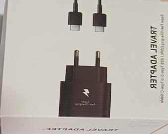 Caricabatterie 25w cavo USB-C +type C power