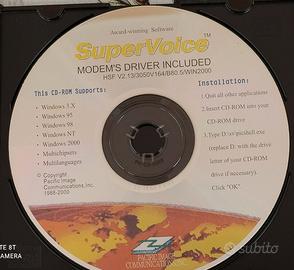 CD-ROM SUPERVOICE SOFTWARE Modem's Driver Included