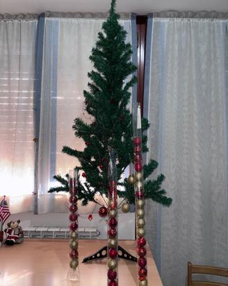 Albero di Natale verde + addobbi+ luci