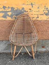 Sedia Vimini Vintage