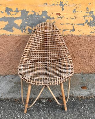 Sedia Vimini Vintage